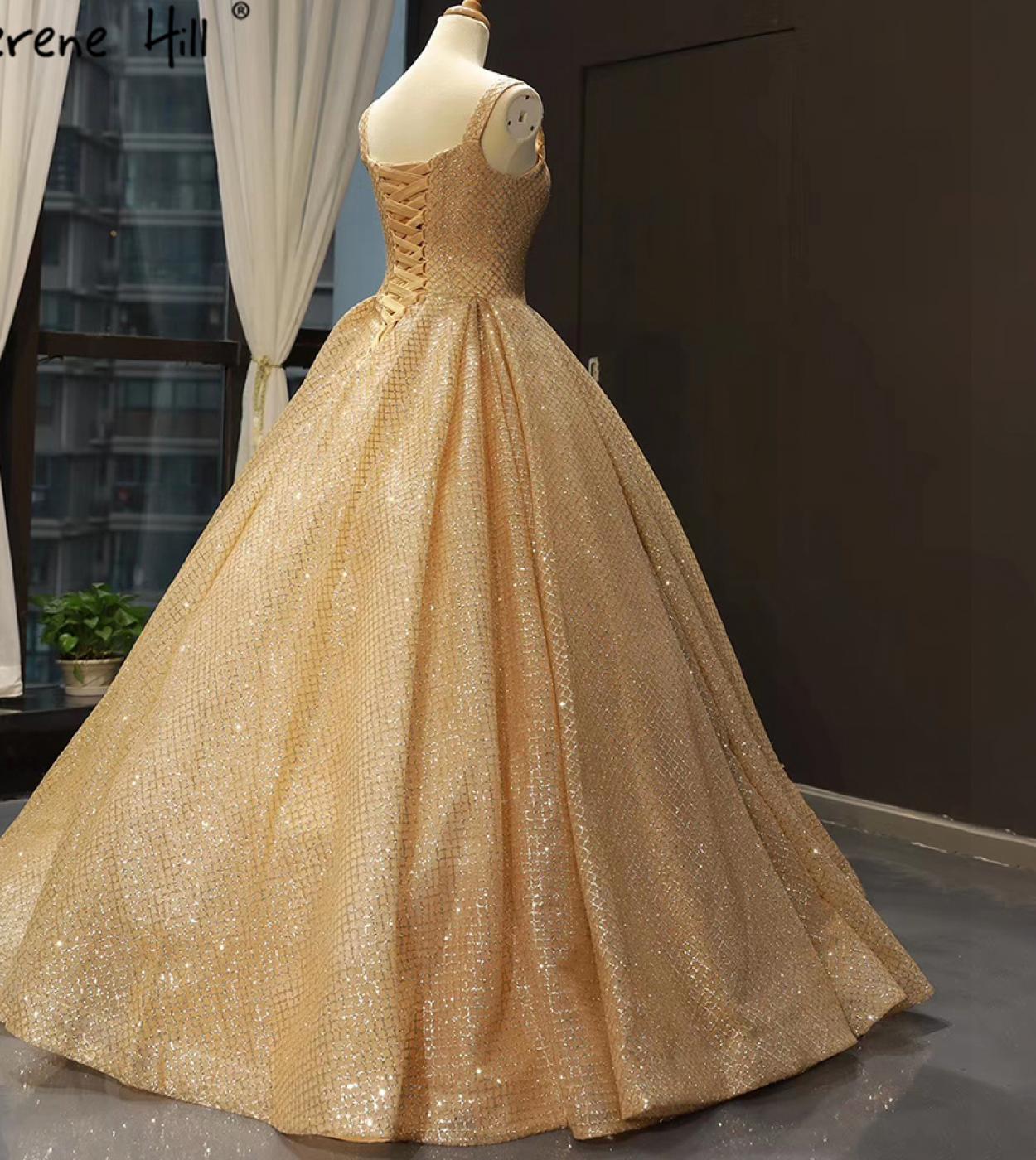 Ball Gown Sequins Gold Quinceanera Dress Sweet 16 Dresses SH1669