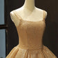 Ball Gown Sequins Gold Quinceanera Dress Sweet 16 Dresses SH1669
