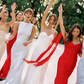 Unique A Line Sweetheart Neck Pleated White Satin Wedding Dresses SH4703