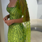 Green Sheath Strapless Rhinestone Tulle Prom Dress Evening Dress SH4545