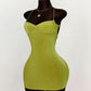 Backless Sexy Green Sheath Satin Short Homecoming Dress Mini Dress SH8015