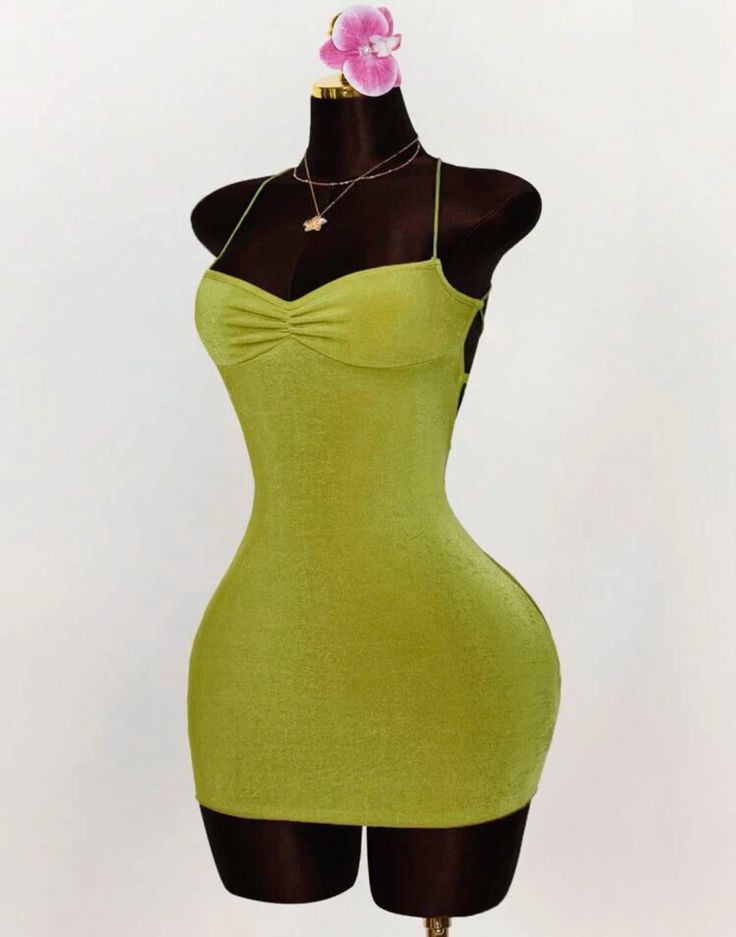 Backless Sexy Green Sheath Satin Short Homecoming Dress Mini Dress SH8015