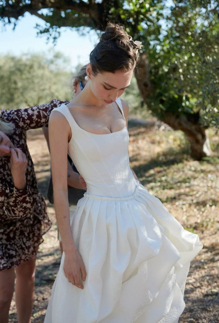 High-class Simple A Line Straps White Satin Long Wedding Dress Prom Dress SH7426