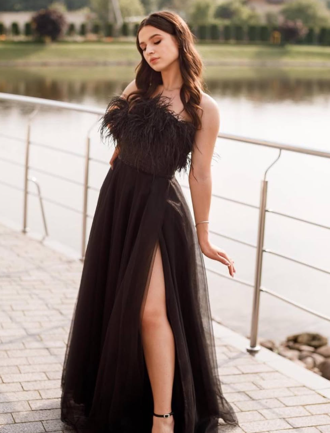 Sexy Strapless Evening Dress A-Line Tulle Formal Prom Dress  SH726