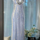Ivory Exquisite A Line Beaded Rhinestone Chiffon Prom Dress Formal Dress Party Dress SH4024