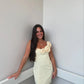 Fashionable Sheath One Shoulder Yellow Short Homecoming Dress with 3D Flowers SH7827