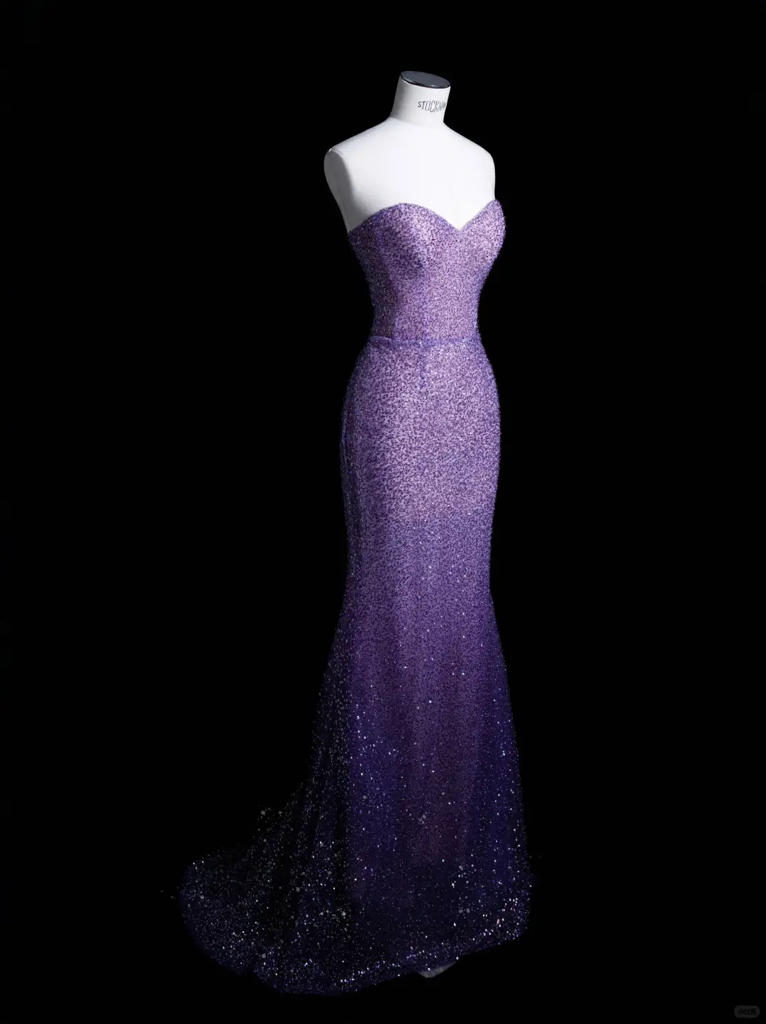 Sexy Mermaid Sweetheart Neck Purple Sequin Party Dress Evening Dress SH3377