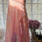 Fairytale Pink Mermaid Spaghetti Strap Beaded Ruffle Chiffon Prom Dress SH2664