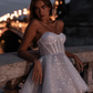 Shiny A Line Sweetheart Neck Corset Sequin Prom Dress Evening Dress SH2218