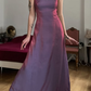 Vintage A Line Exquisite Beaded Purple Satin Prom Dress Evening Dress Date Dress SH5634