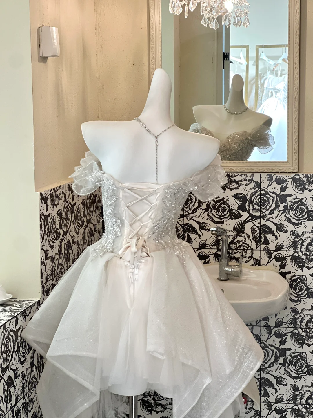 Gorgeous A Line Off the Shoulder Beaded Sequin Tulle Short Homecoming Dress Cocktail Dress SH3359