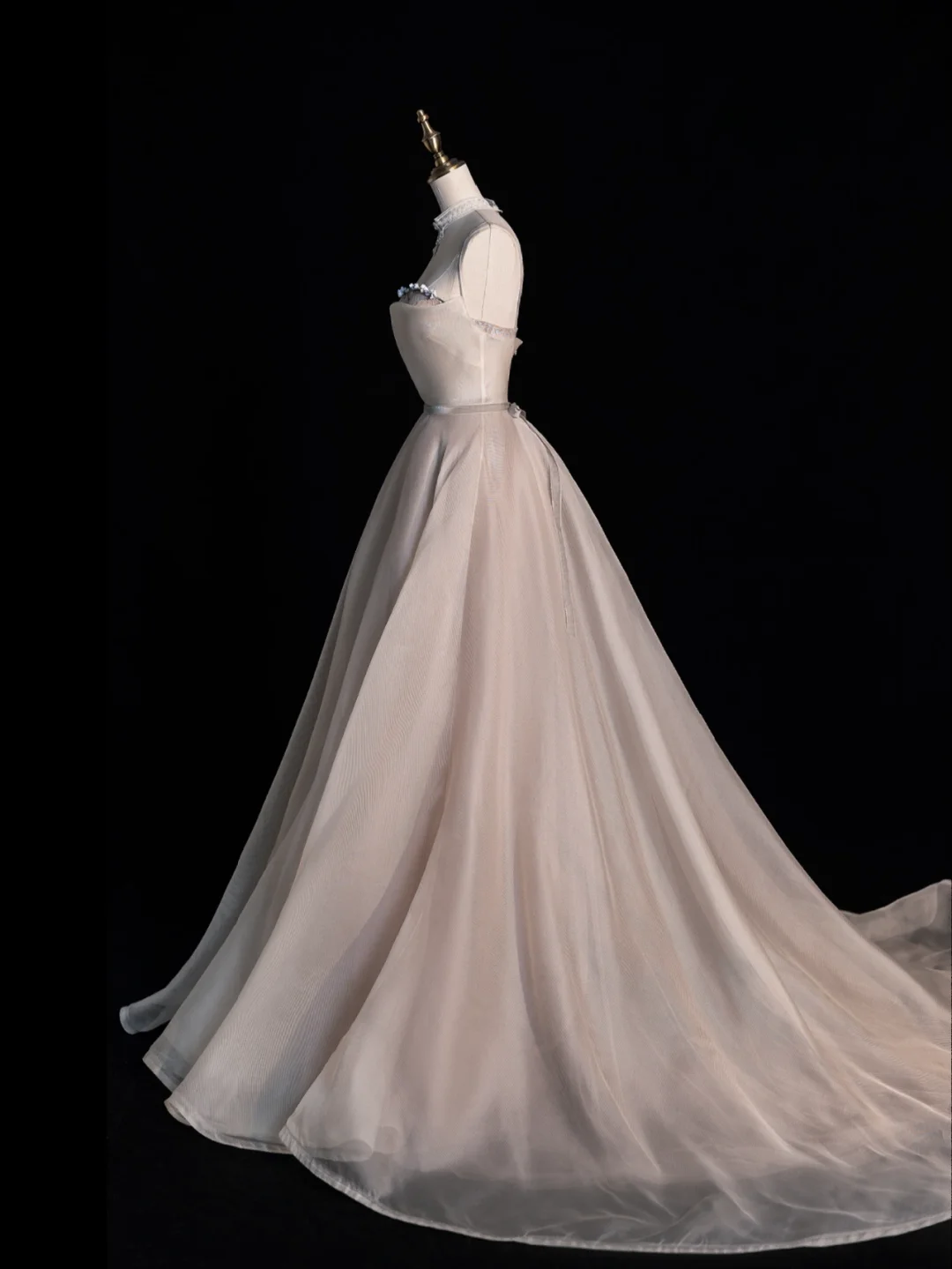 Simple A Line Sweetheart Neck Sequin Tulle Long Evening Dresses Party Dresses SH2674
