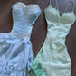 Baby Blue Dreamy A Line Sweetheart Neck Lace Ruffle Chiffon Evening Dress Party Dress SH3425