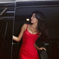 Charming Mermaid Spaghetti Strap Burgudy Satin Long Sweep Prom Dress Evening Dress SH2321