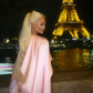 Simple Pink A Line Round Neck Satin Long prom Dress Dress Formal Dress Date Dress SH3789