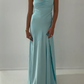 Spaghetti Strps Yellow Slit Long Prom Dress SH1033