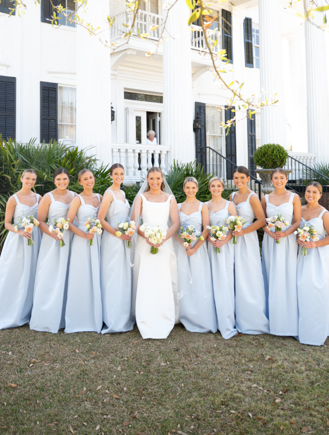 Elegant Baby Blue A Line Spaghetti Strap Satin Long Bridesmaid Dress SH6303