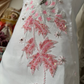 Elegant Sheath One Shoulder Pink Beaded White Satin Long Prom Dress SH5240