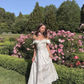 Simple A Line Off the Shoulder White Lace Satin Prom Dress Evening Dress SH4876