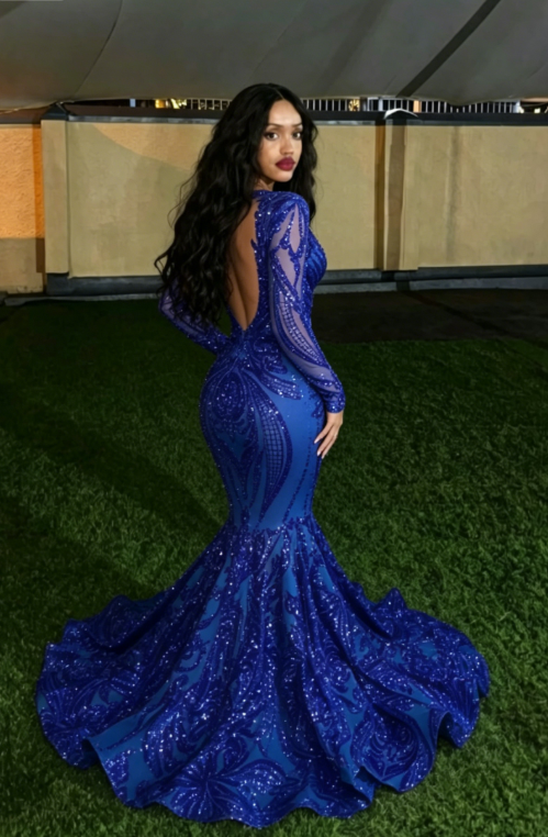 black girl prom dresses mermaid long prom Dress SA1525