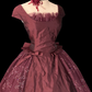 Vintage Burgundy A Line Sequin Satin Tulle Prom Dress Evening Dress SH5603