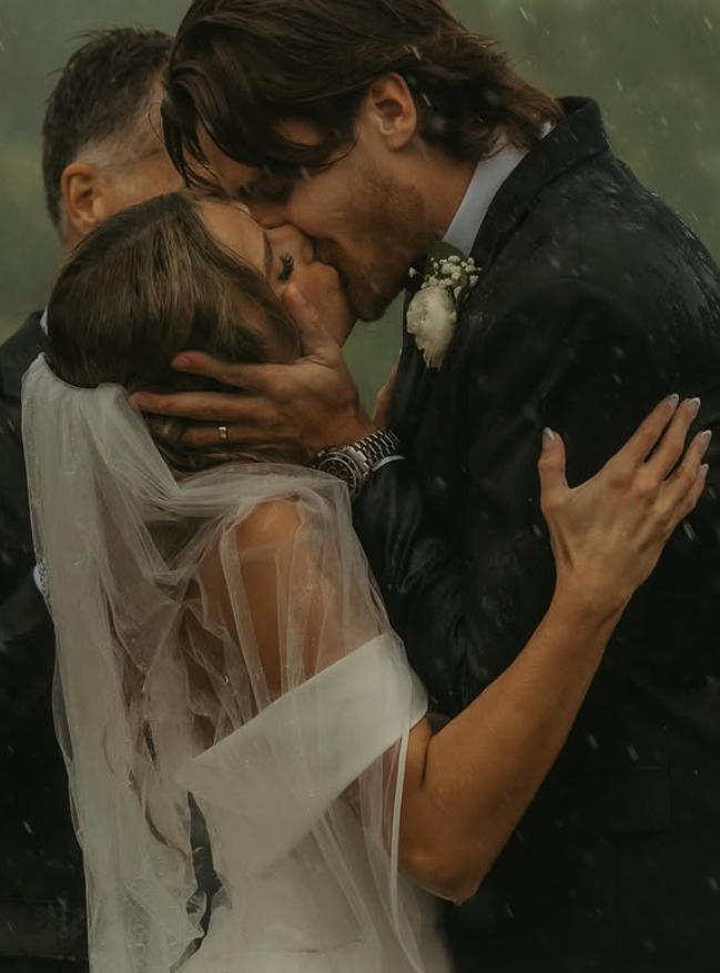 Elegant Ball Gown Off the Shoulder Pleated Simple Satin Wedding Dress SH4749