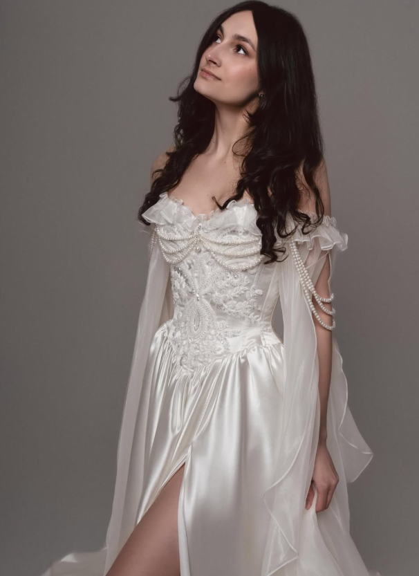 Dreamy Fairytale Ball Gown Exquisite Beaded Pearl White Satin Tulle Prom Dress Wedding Dress SH6682