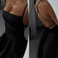 Cute White A Line Spaghetti Strap Satin Short Homecoming Dress Cocktail Dress SH4345