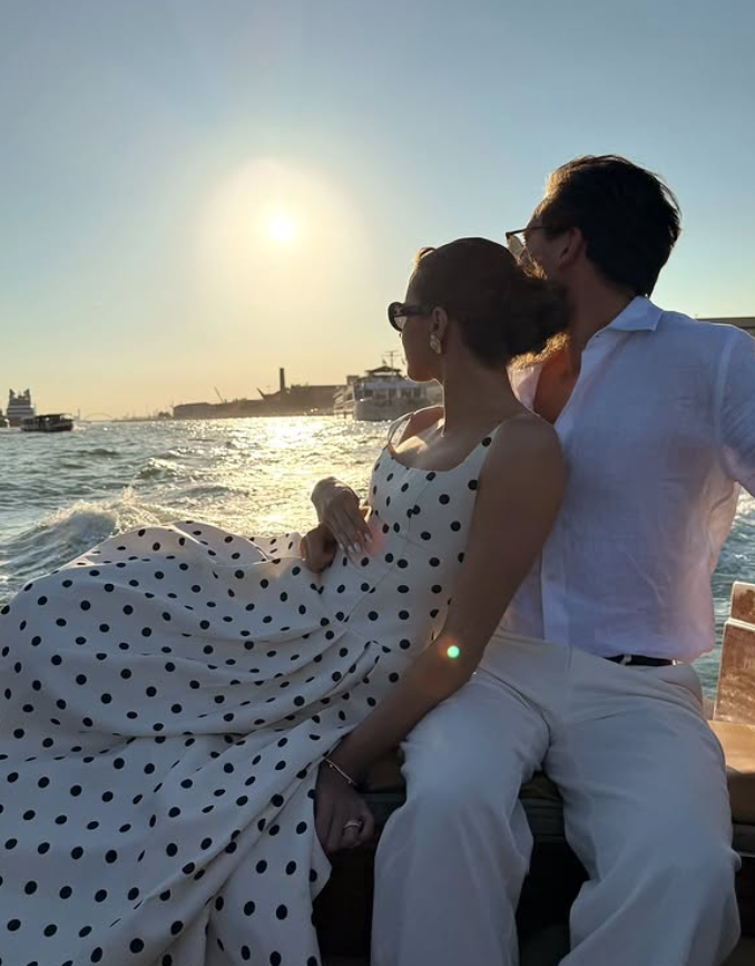 Classic Black-White Polka Dot A Line Straps Satin Long Prom Dress Vacation Dress SH4810