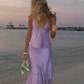 Yellow Mermaid Halter Two Piece Satin Prom Dress Evening Dress SH1858