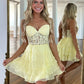 Stylish A Line Sweetheart Baby Blue Short Homecoming Dress with Appliques SH7531