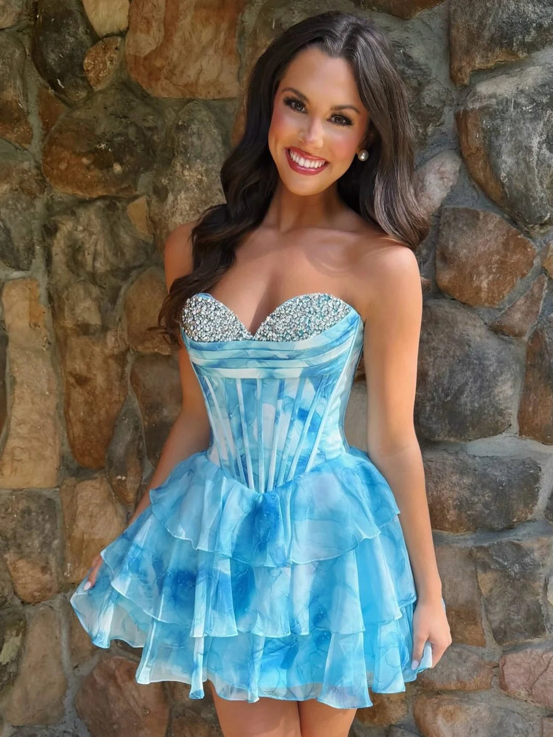 Cute A Line Sweetheart Pink Short Homecoming Dress with Beading SH7950