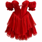 Charming Red A Line Puff Layered Chiffon Short Homecoming Dress Vacation Dress SH4151