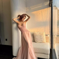 Pink Princess A Line Sweetheart Neck Tulle Lace Long Prom Dress Party Dress Birthday Dress SH3755