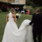 Simple Ball Gown Sweetheart White Tulle Long Wedding Dress SH2075