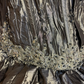 Vintage Grey A Line Sweetheart Neck Lace Satin Tulle Prom Dress Evening Dress Formal Dress SH3704