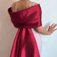 Elegant V Neck Satin Beaded Long Prom Dress Formal Evening Dress SH936