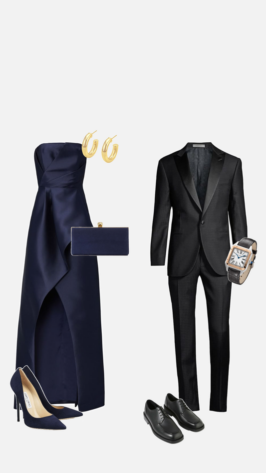 Navy Blue A Line Strapless Satin Long Prom Dress Date Dress with Slit SH4612