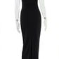 Sexy Sheath Strapless Shiny Rhinestone Black Satin Prom Dress Evening Dress SH5758