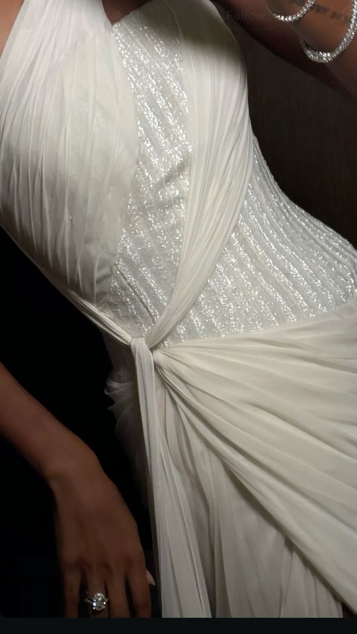 Simple Clean Sheath One Shoulder White Chiffon Long Prom Dress Evening Dress with Slit SH3454