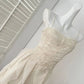 Cute A Line Spaghetti Strap Ruffle White Appliques Chiffon Party Dress Evening Dress SH2828
