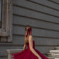 Burgundy A Line Strapless Satin Tulle Mini Homecoming Dress Cocktail Dress SH3724