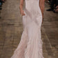 Gentle Mermaid V Neck Ruffle Light Pink Chiffon Long Prom Dress Graduation Prom Dress SH2600