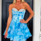 Cute A Line Sweetheart Pink Short Homecoming Dress with Beading SH7950