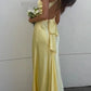 Simple A Line Halter Purple Satin Open Back Prom Dress Evening Dress SH2533