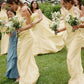 Simple Sheath Halter White Satin Open Back Evening Dress Bridesmaid Dress SH2694