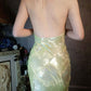 Gentle Green Mermaid Spaghetti Strap Sequin Chiffon Prom Dress Evening Dress SH2670