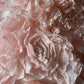 Pink Rose Flower Sweetheart Neck Ball Gown Lace Organza Prom Dress Birthday Dress SH3635