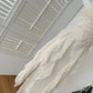 Cute A Line Spaghetti Strap Ruffle White Appliques Chiffon Party Dress Evening Dress SH2828