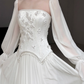 2026 New A Line Long Sleeve Beaded Chiffon Satin Long Wedding Dress SH7710